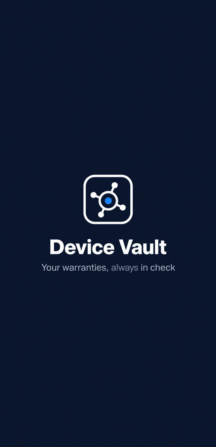Device Vault splash screen